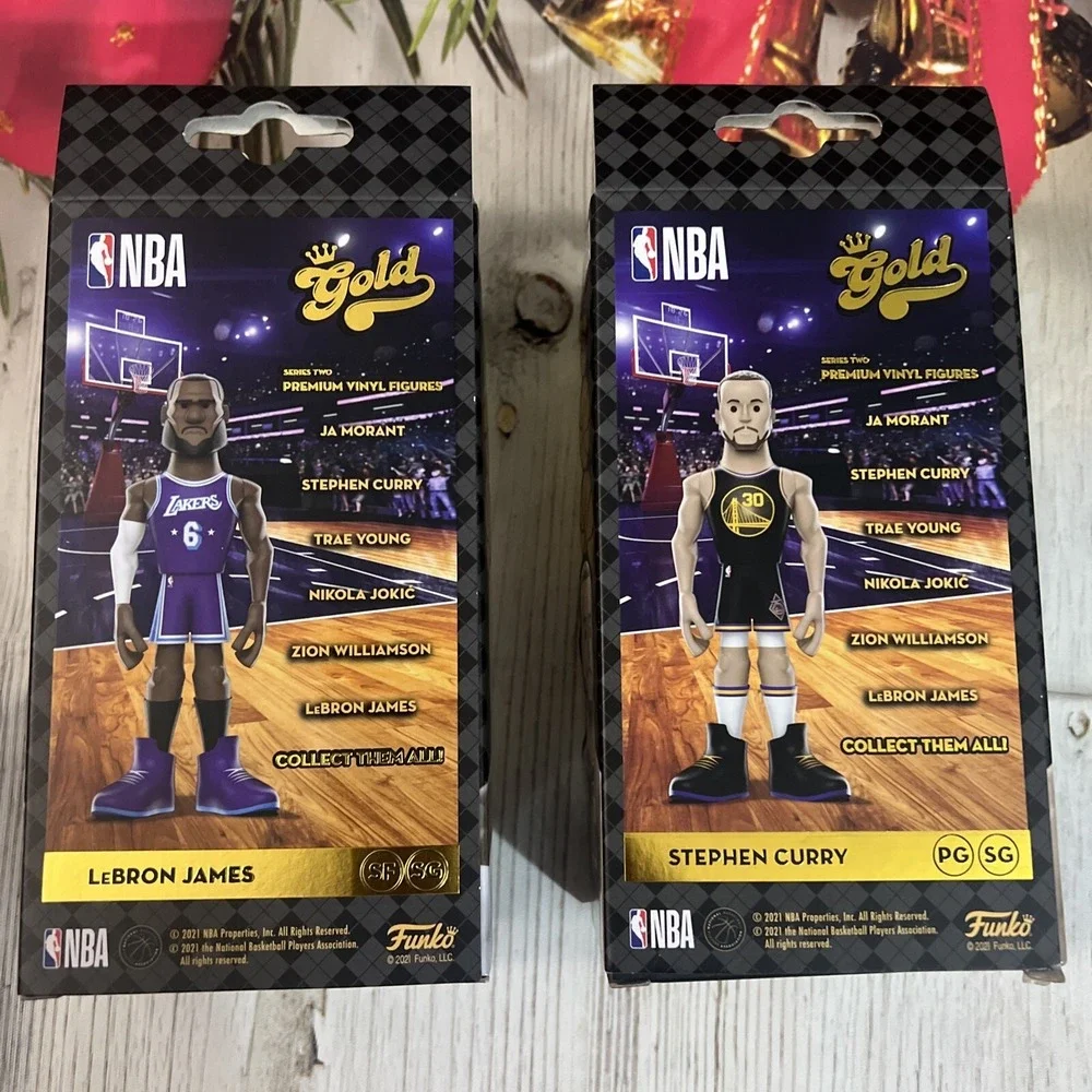 New Funko Pop! Gold NBA Lebron James - Chase Edition,  Stephen Curry 5